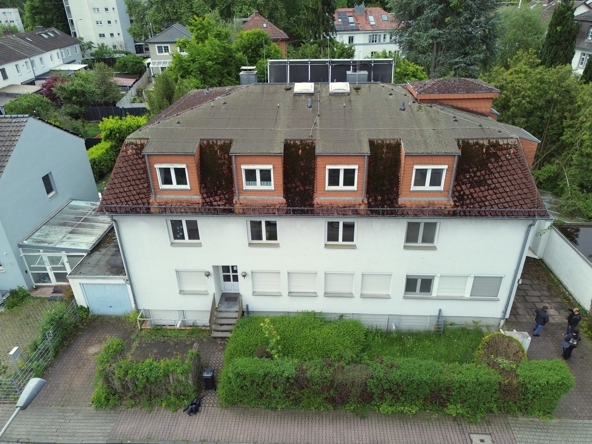 Luftaufnahme des ersten geplanten Azubi-Wohnheims Zur Ursel in Frankfurt-Niederursel